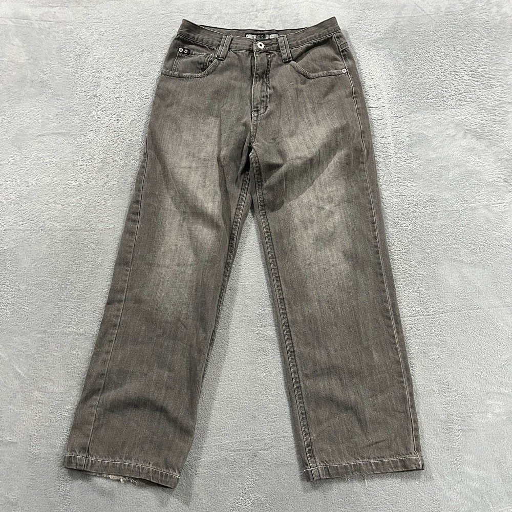 Southpole Wide Leg Baggy Jeans Womens 18 Embroidered High Rise Faded Grunge Y2K